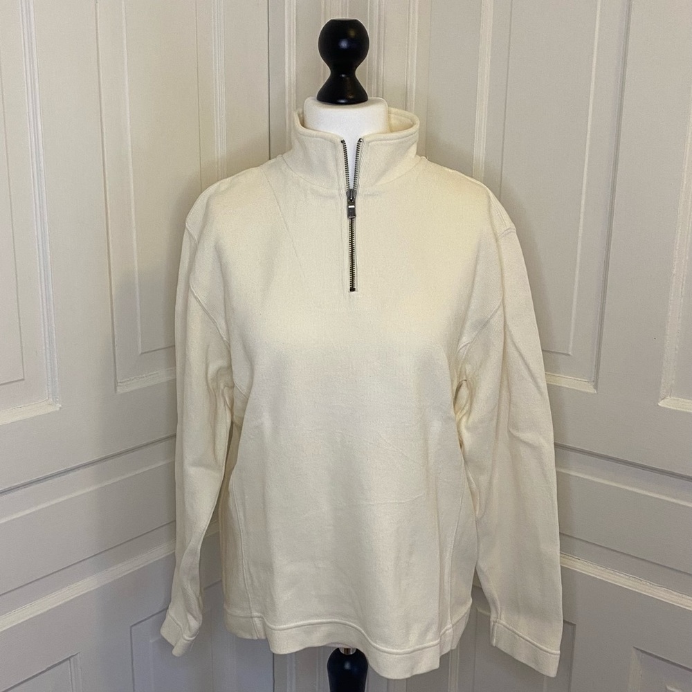 Tommy Bahama 1/4 Zip Sweatshirt - Ivory